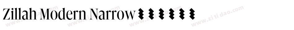 Zillah Modern Narrow字体转换